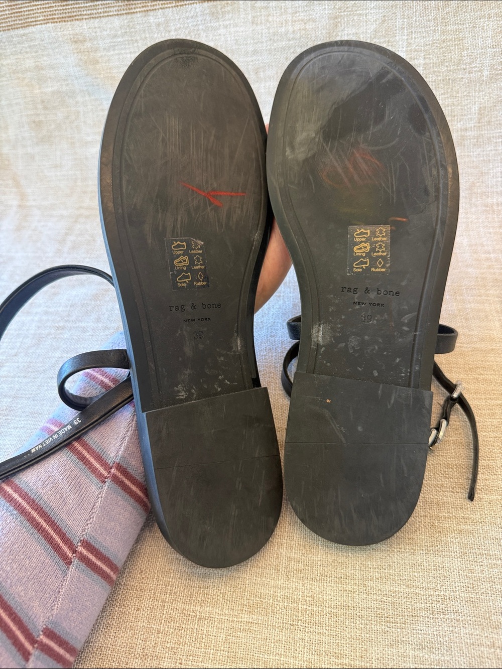 rag & bone Geo Ring Ankle Strap Sandals - Size 9 - Picture 3 of 3